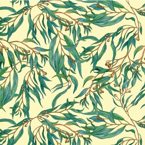 Burrangong Birdlife Eucalyptus Leaves Cream G
