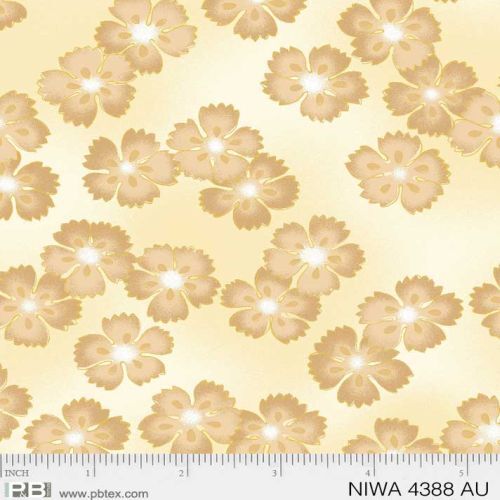 Niwa Metallic Oriental Floral Gold 4388AU