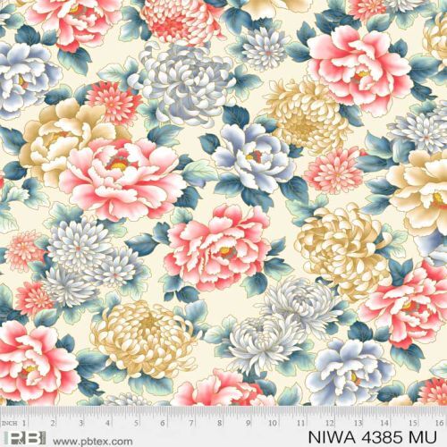 Niwa Metallic Oriental Flowers 4385 MU