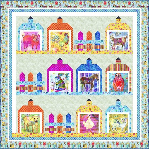 Living Farm Rainbow Animals Quilt Kit