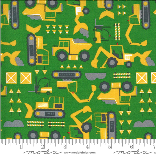 Moda On The Go Let's Build Trucks Green 20724 15