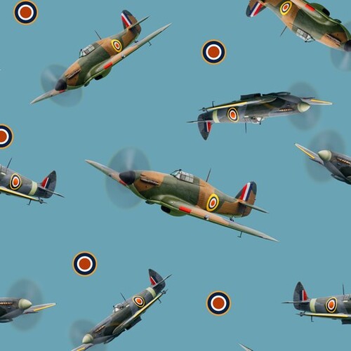 Air Force Centenary Hurricane Spitfires Aircraft Blue J