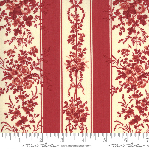Moda Jardin De Fleurs Stripe Rouge 13891 11