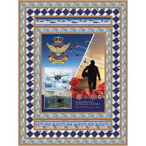 Air Force Centenary Aviator Fabric Quilt Kit D