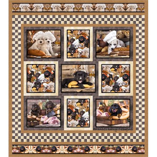 Kitchen Dogs Fabric Quilt Kit 