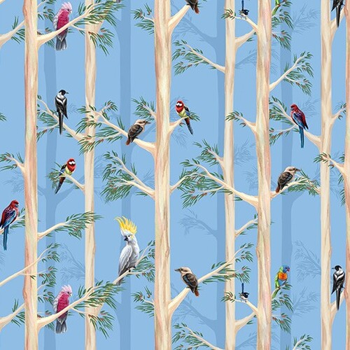 Birds of the Bush Blue Gum Forest Sky Blue L