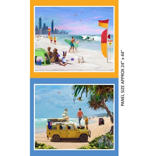 Outdoor Aussie Summer Beach Panel 24" B