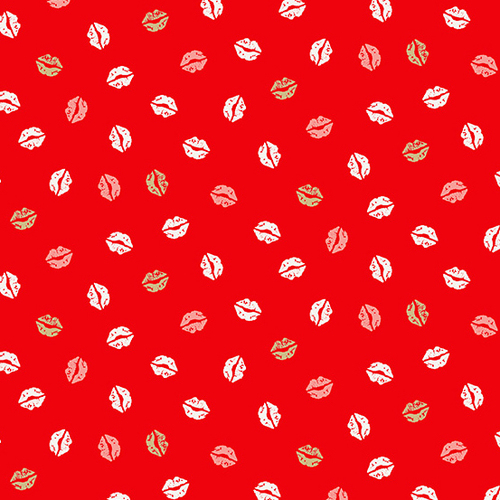 Pamper Scattered Lips Kiss Red 2312