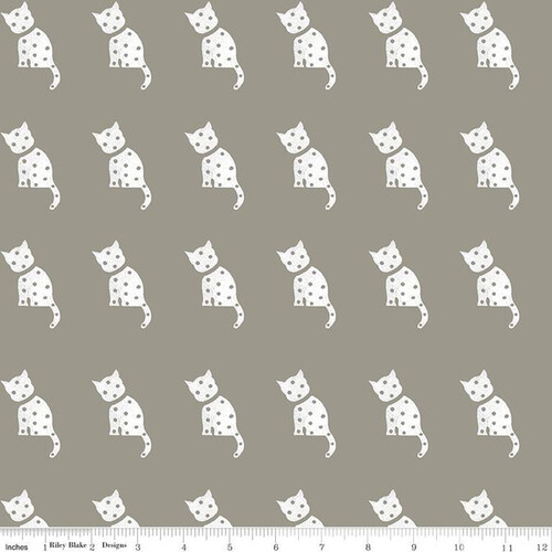 Old Made Stamp Cats Grey 10599