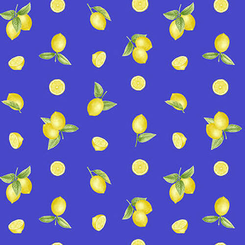 Just Lemons Small Tossed Blue 9346-74