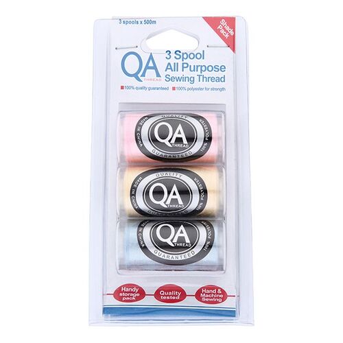 QA All Purpose Thread - 3 Pack Pastel Shades P7