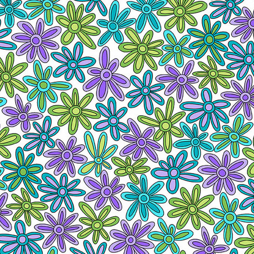 Hoot Hoot Daisies Cool Day White A9762P