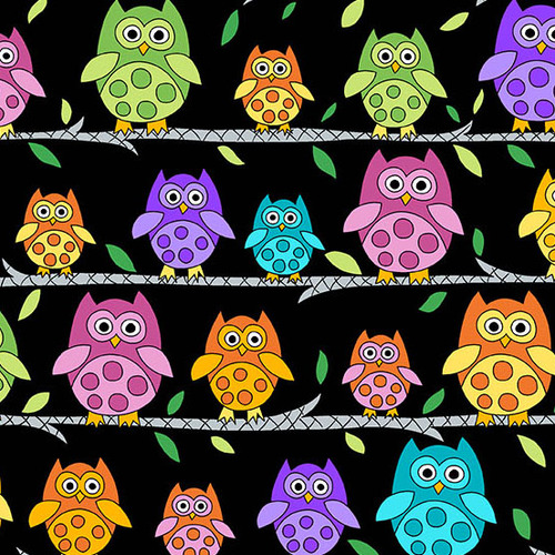 Hoot Hoot Owl Perch Night Black A9761K