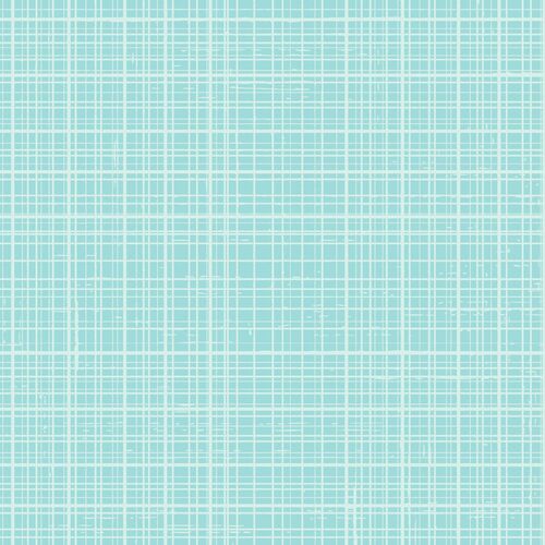 Flowers & Feathers Plaid Grid Turquoise 4474T