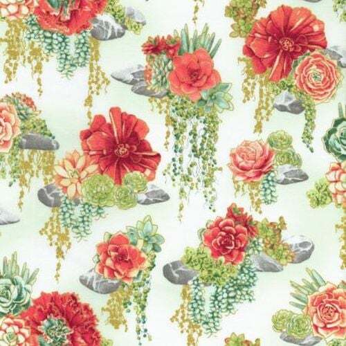 Oasis Tranquil Trail Floral Coral 2884-001 By The Metre