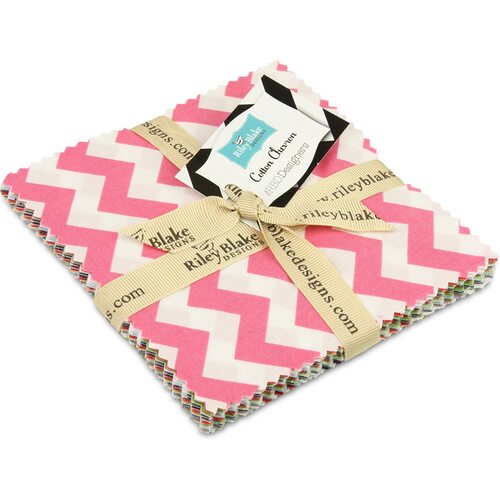 Riley Blake Small Chevron 5" Stacker Fabric Squares 5-340-24