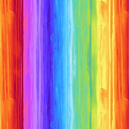 Rainbow Watercolor Stripe Rain Blossom TT C7944