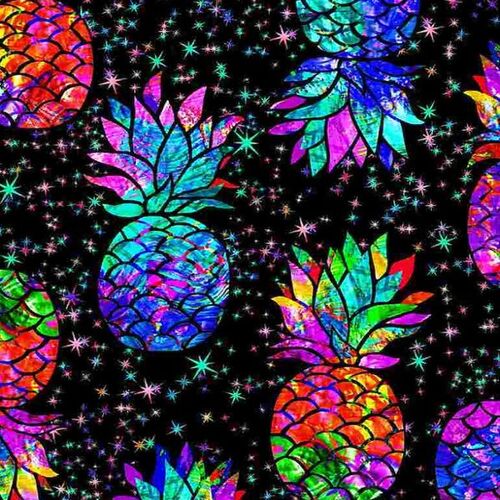 Galaxy Neon Tropical Pineapples Bright TT C7948