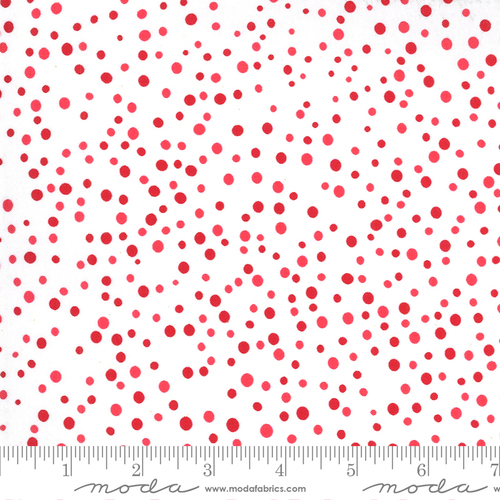 Merry Bright Christmas Tonal Spots White Red 22406 21