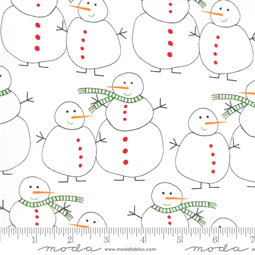 Merry Bright Christmas Snowmen White 22400 13
