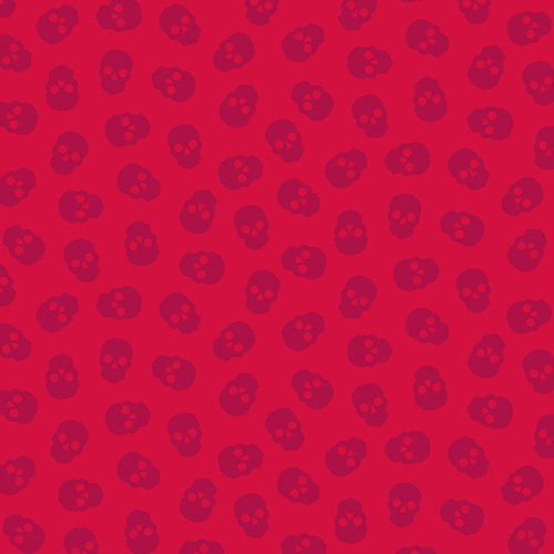 The Watcher Tainted Love Skulls Raspberry 9837-R