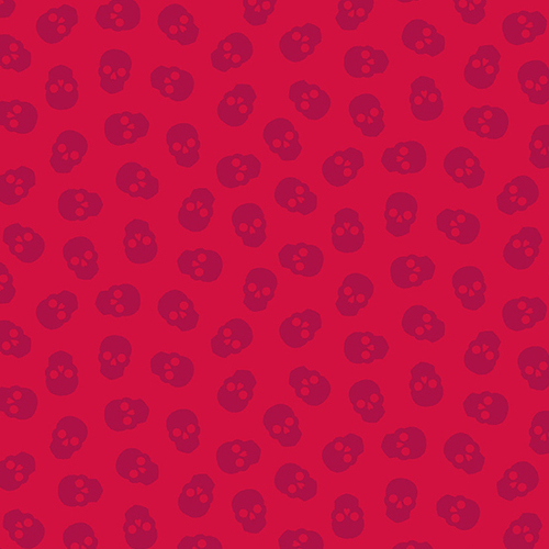 The Watcher Tainted Love Skulls Raspberry 9837-R