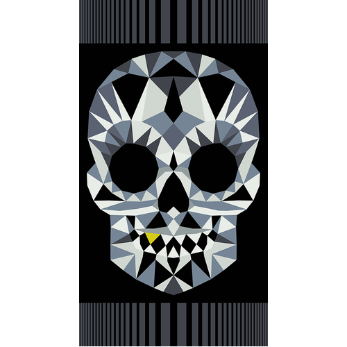 The Watcher Skull Quilt Wall Panel Dark 9835-K