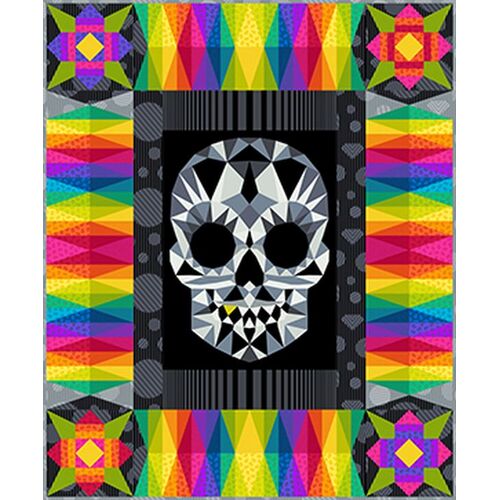 The Watcher Skull Fabric Quilt Kit Dark