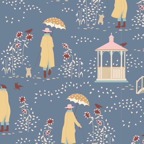 Tilda Windy Days Walk Main Blue 100345