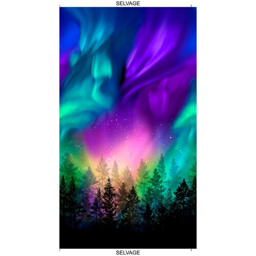 Aurora Forest 24" Quilt Panel Multi C8456