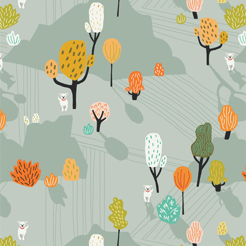 Oh, Woof ! Freedom Stroll Dogs Trees 68682