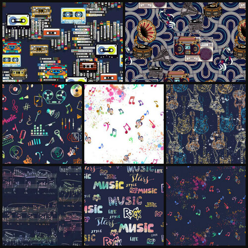 Retro Music Musical Fat Quarter Bundle