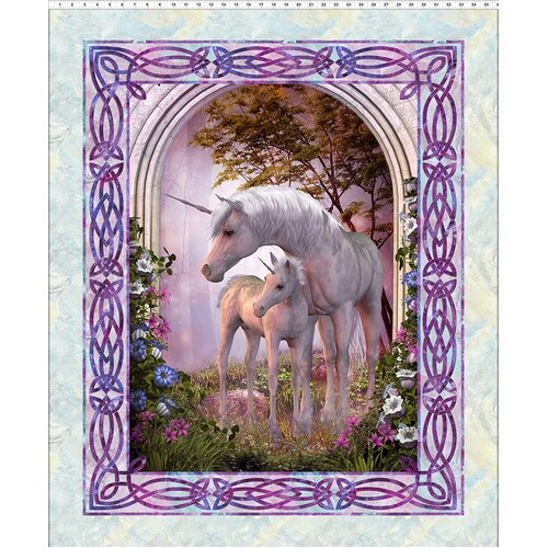 Unicorns Fabric Digital Quilt Panel 1UN1
