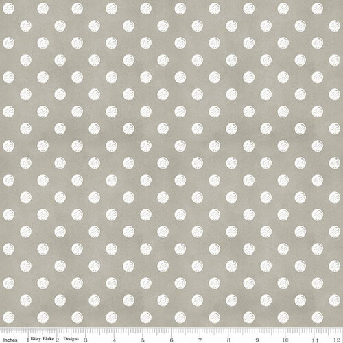 Coffee Chalk Polka Dots Spots Taupe 11032