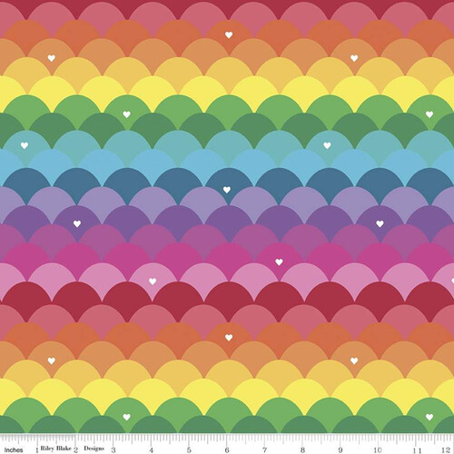 Dream Main Scallop Stripe Rainbow 10770
