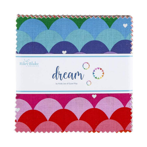 Dream Rainbow 5" Stacker Fabric Charm Squares