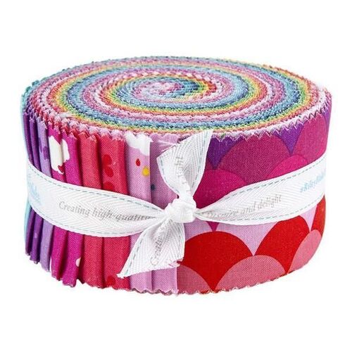 Dream Rainbow Rolie Polie Fabric Jelly Roll