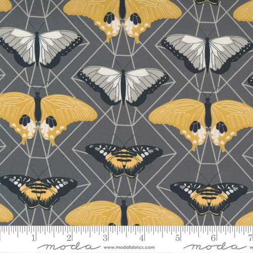 Moda Through The Woods Butterfly Prisms Charcoal 43114 12