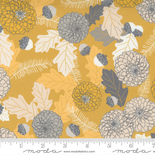 Moda Through The Woods Forest Flora Yellow 43111 13