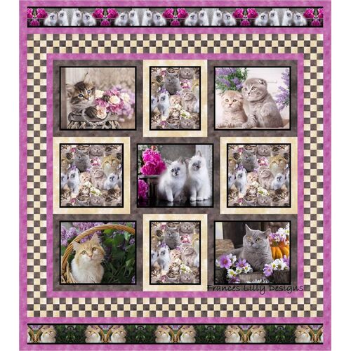 Lovable Kittens Quilt Pattern Only Frances Lilly Design
