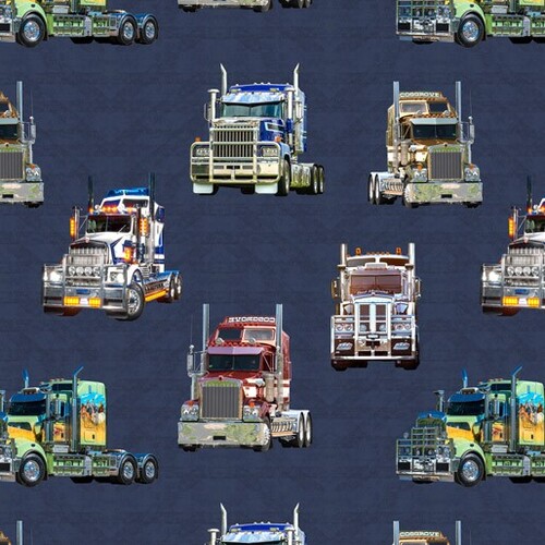 Australian Road Trains Big Rig Trucks Blue Q