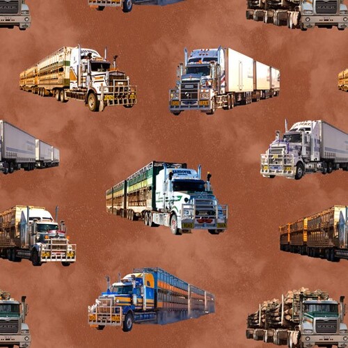 Australian Road Trains  Truck Dusty Dirt Road K