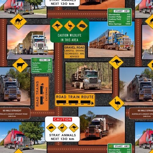 Australian Road Trains Truck Route Collage H