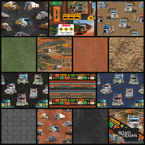 Australian Road Trains Trucks Fabric Bundle