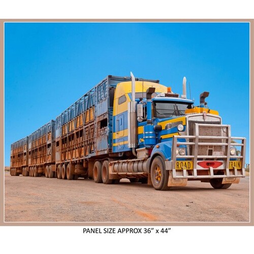 Australian Road Trains Cattle Truck Fabric Panel C