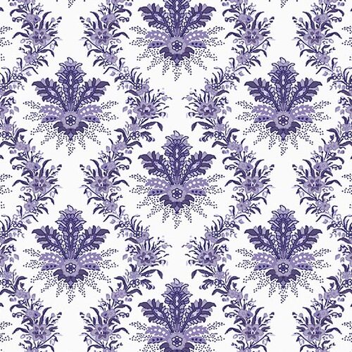 Lavender Fields Trellis Floral Purple White 6838-63