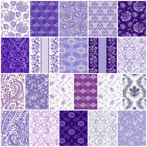 Lavender Fields Floral Fabric Bundle