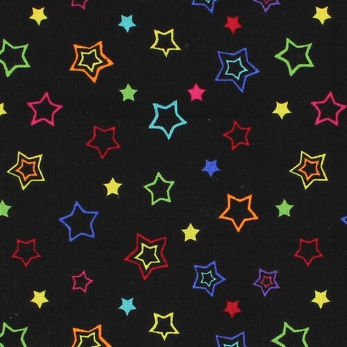 Celebrations Party Stars Black Multi 7403