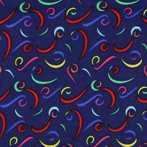 Celebrations Party Whirl Winds Navy Multi 7103
