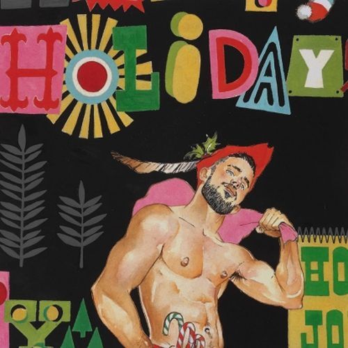 Santa's Helpers Pin Up Men Hunks 8903B Black 1/2m